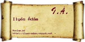 Ilyés Ádám névjegykártya
